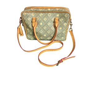 Vintage Dooney & Bourke Y2K IT Collection Monogram Satchel - Teal/Sage